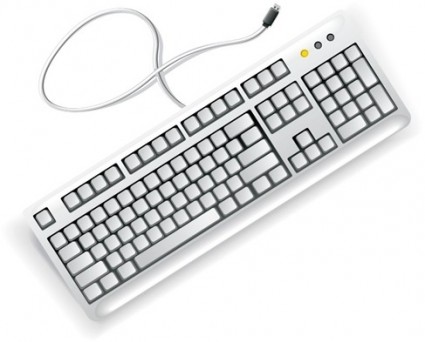 vetor de teclado de computador branco
