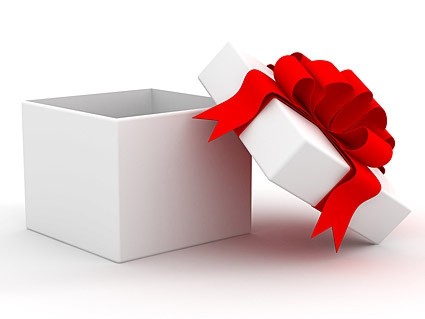 caja de regalo blanca