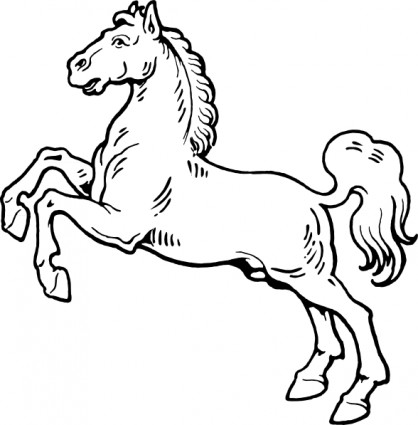 الحصان الأبيض قصاصة فنية
