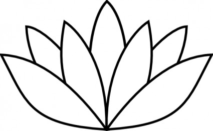 White Lotus Flower Clip Art