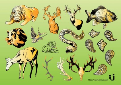 illustrazioni vettoriali di fauna selvatica