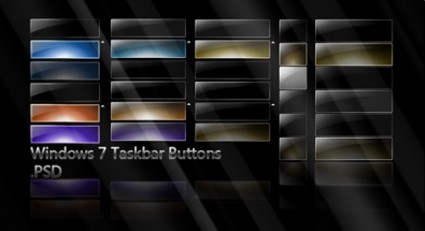 plantillas de botón fresco negro estilo Win7