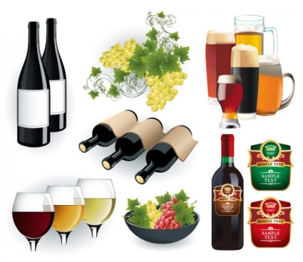 Wine And Beer Vector