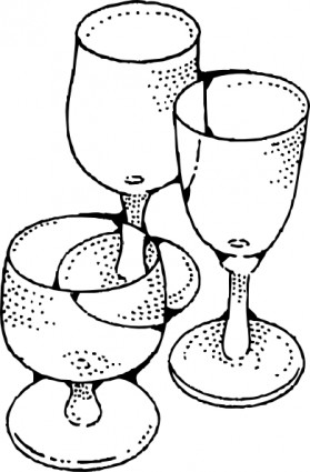 clipart de copos de vinho