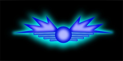 Flügel leuchtenden Symbol ClipArt