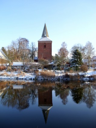 Igreja de berkenthin de inverno