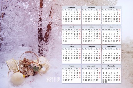 Winter Calendar For