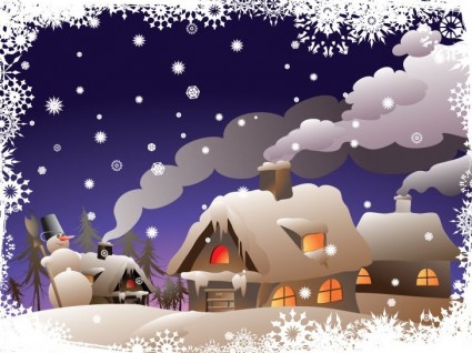 Winter-Weihnachten-Vektor-illustration