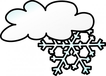 mùa đông đám mây tuyết flake clip nghệ thuật