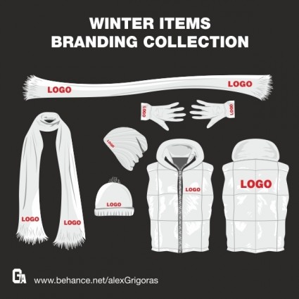 Winter Items Vector Collection