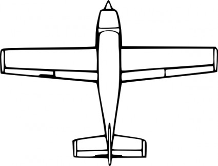 wirelizard top-down ClipArt di aeroplano vista