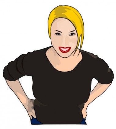 Woman looking up ClipArt