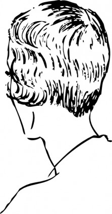 mujer s bob corte de pelo trasero clip art