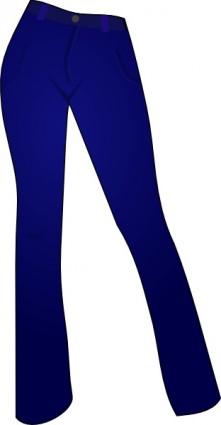 婦女服裝藍色牛仔褲的剪貼畫