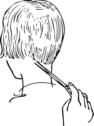 Perempuan haircutting clip art