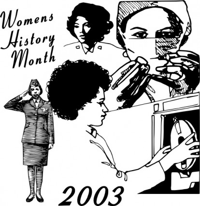 Frauen-Geschichte-Monat-ClipArt-Grafik