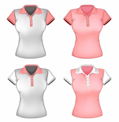 Women Polo Shirt Template