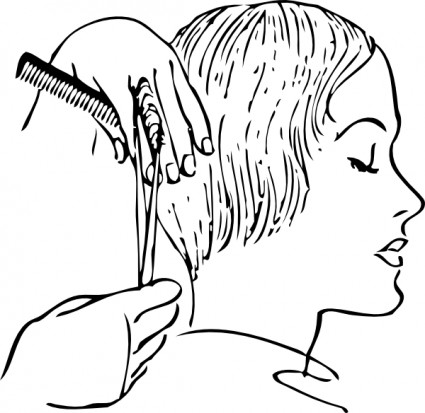 mulheres s corte de cabelo clip-art
