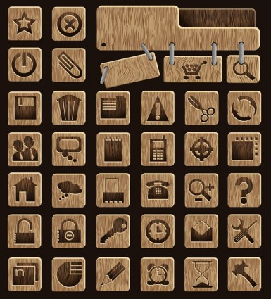 icona legno vettoriale