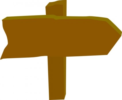 Holz Sign post Richtung ClipArt