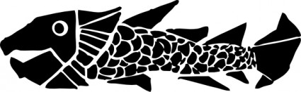 نقش خشبي الأسماك قصاصة فنية
