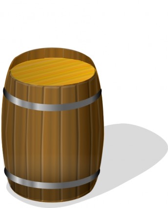 barril de madera clip art