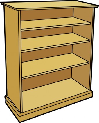 木製の本棚クリップ アート