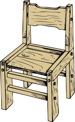 clip art de silla de madera