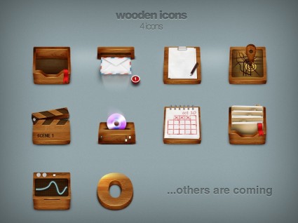 pack de iconos iconos de madera