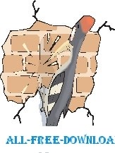Woodpecker dan batu bata dinding