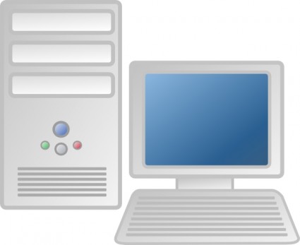 Workstation desktop lcd Flachbildschirm-ClipArt