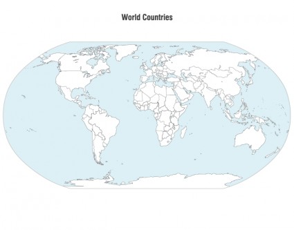 paesi del mondo mappa vettoriale