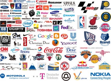 Всемирная известная торговая марка Логотип вектор