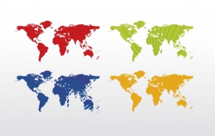 Welt Karte Farben