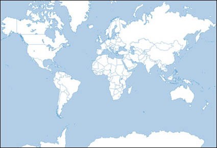 世界地圖剪影向量