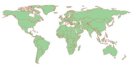 ناقلات خريطة العالم
