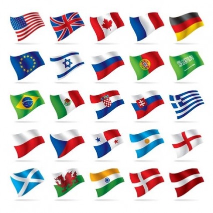 vectores de bandera nacional mundial