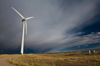 Wyoming lanskap turbin angin