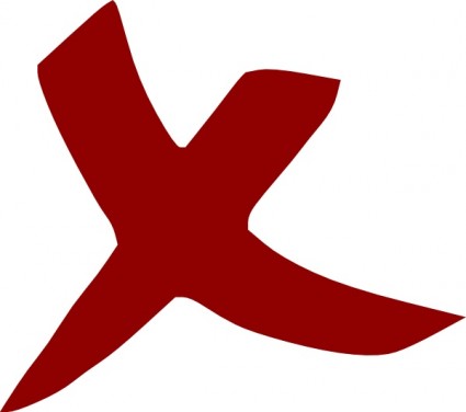 X falsche Kreuz keine Cliparts