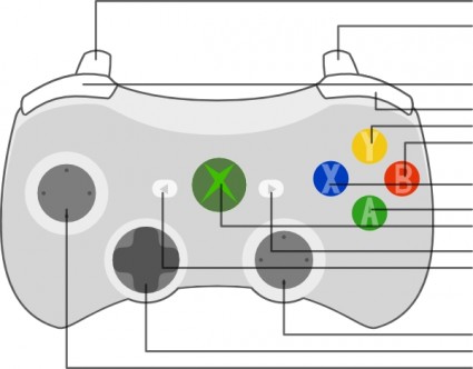 ClipArt strana prospettiva del controller Xbox