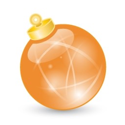 クリスマス ボール オレンジ