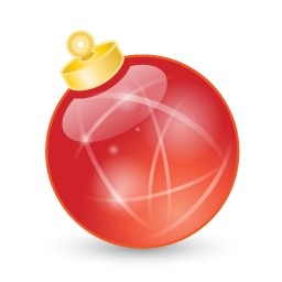 Рождественские шар красный