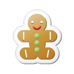 Xmas nhãn dán gingerbread