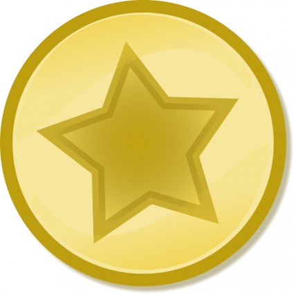 estrela de um círculo amarela