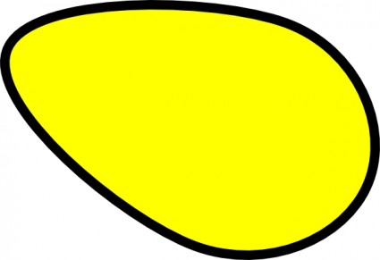 黄色のイースターエッグのクリップアート