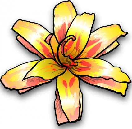 clip art de flor amarilla