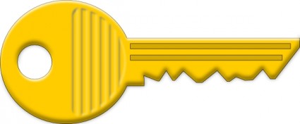 Gelber Schlüssel ClipArt