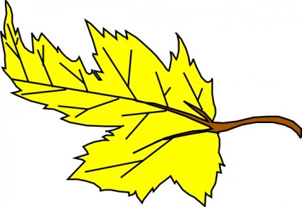 노란 잎 클립 아트