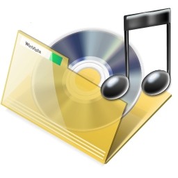 folder musik terbuka kuning