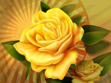 Yellow Painted Rose Wallpaper Miscellaneous Other